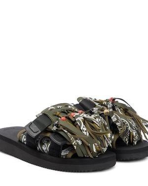 Alanui X Suicoke Fringed Sandals - Black