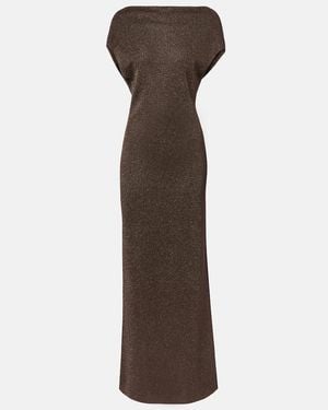 Max Mara Eschimo Pen-Back Maxi Dress - Brown