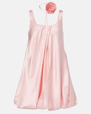 LEO LIN Suki Cotton And Silk Satin Minidress - Pink
