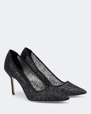 Manolo Blahnik Bbla Mesh Pumps - Black