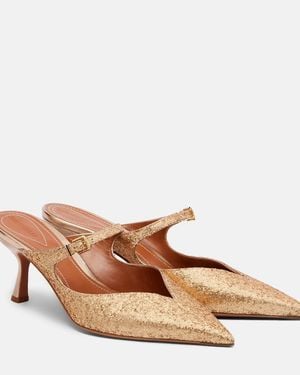 Zimmermann Aura 65 Glitter Mules - Brown