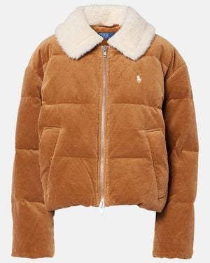 Polo Ralph Lauren Down Corduroy Puffer Jacket - Brown