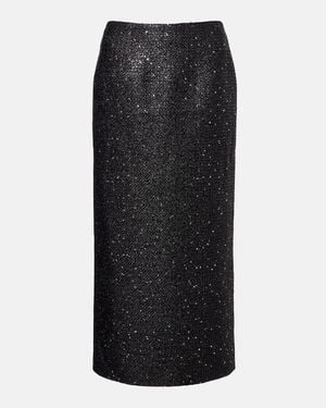 Carolina Herrera Bleistiftrock Aus Tweed Mit Pailletten - Schwarz