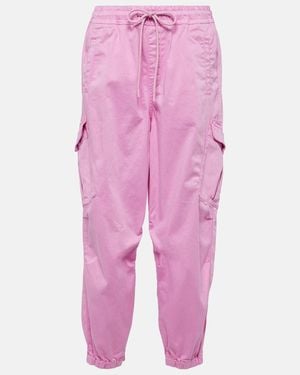 AG Jeans High-Rise Cargohose Aus Baumwolle - Pink