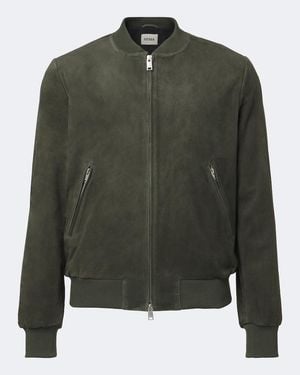 Arma Didier Suede Bomber Jacket - Green