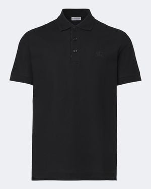 Burberry Cotton Pique Polo Shirt - Black