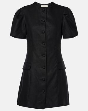 Faithfull the Brand Linen Minidress - Black