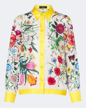 Gucci Hemd Flora Aus Seide - Mehrfarbig