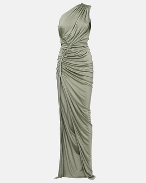 Rick Owens Lilies Shailee Ruched One-Shoulder Gown - Green