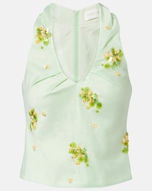 ShuShu/Tong Sequined Top - Green