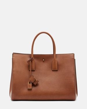 Saint Laurent Sac De Jour Large Leather Tote Bag - Brown