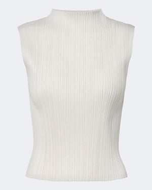 Pleats Please Issey Miyake Monthly Colors: August Pleated Top - White
