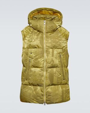 Y-3 Trompe-L'Oil Down Vest - Green