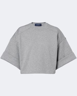 Sportmax Cotton-Blend Jersey Sweatshirt - Grey