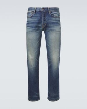 Tom Ford Faded Straight Jeans - Blue