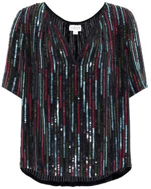 Velvet Nikky Sequined Top - Black