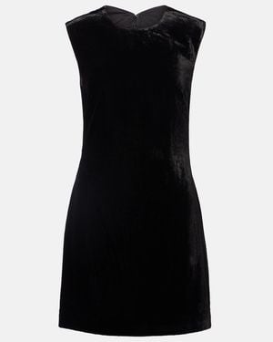 Veronica Beard Svetlana Velvet Minidress - Black