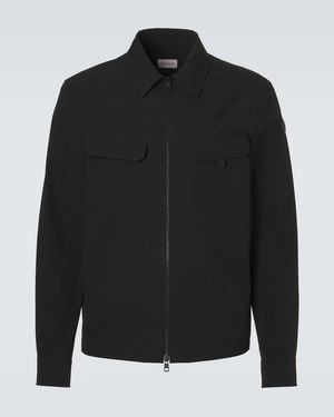 Moncler Seersucker Overshirt - Black