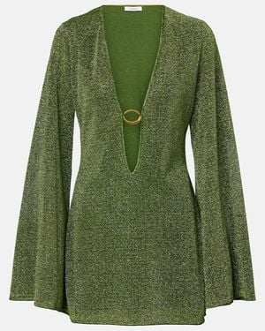 Oséree Lame Beach Dress - Green