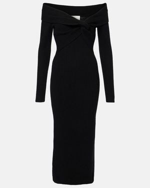 Roland Mouret Wool And Cashmere-Blend Midi Dress - Black