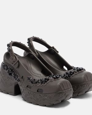 Simone Rocha X Crocs Slingback-Pumps Mit Kristallen - Schwarz