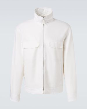ZEGNA Cotton, Linen, And Silk Jacket - White