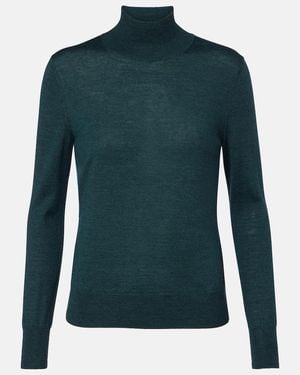 Carolina Herrera Rollkragenpullover Aus Wolle Und Seide - Grün