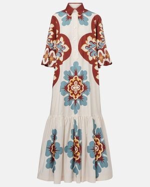 La DoubleJ Artemis Printed Cotton Shirtdress - White