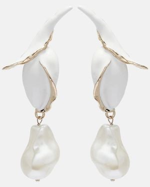 Erdem Pearl Drop Earrings - White