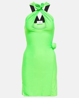 Coperni Halterneck Jersey Minidress - Green