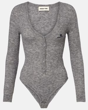 ShuShu/Tong Body En Mezcla De Lana Con Logo - Gris