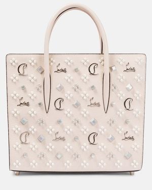 Christian Louboutin Paloma Medium Leather Tote Bag - Natural