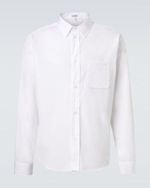 Loewe Anagram Cotton Poplin Shirt - White