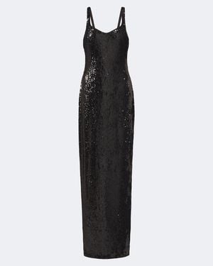 Balmain Sequined Gown - Black