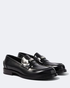 Dolce & Gabbana Leather Penny Loafers - Black