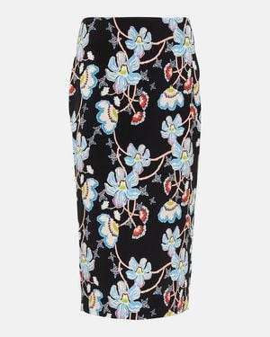 Diane von Furstenberg Falda Tubo Kara De Cady Floral - Negro