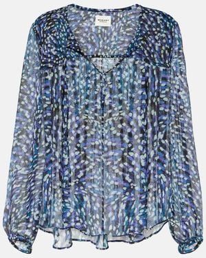 Isabel Marant Daytonea Printed Blouse - Blue