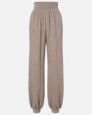 Loro Piana Cashmere And Silk Tapered Pants - Gray