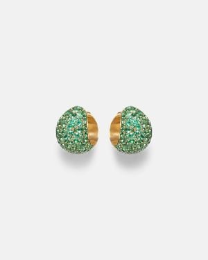 Octavia Elizabeth Ohrringe Icon Poppy Aus 18Kt Gelbgold Mit Smaragden - Grün