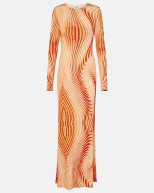 TOVE Malloree Printed Jersey Maxi Dress - Orange