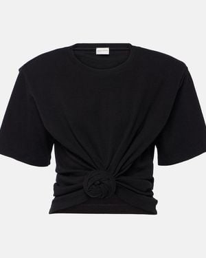 Magda Butrym Top Aus Einem Baumwollgemisch - Schwarz