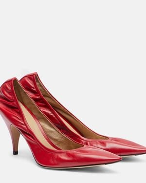 The Row Liisa Leather Court Shoes - Red