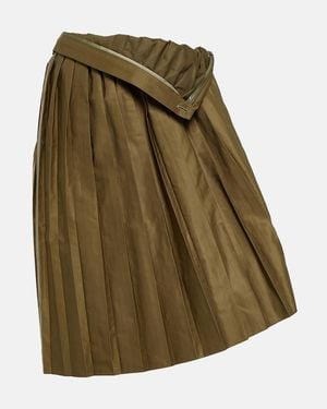 MM6 by Maison Margiela Pleated Midi Skirt - Green