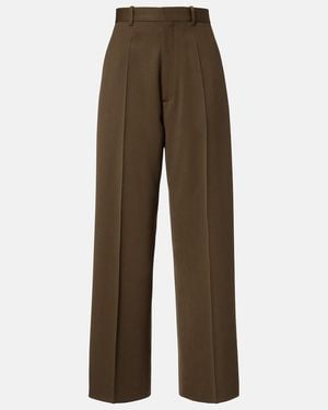 Phoebe Philo Wool Wide-Leg Pants - Brown
