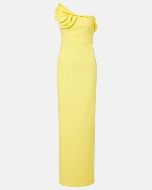 Roland Mouret Floral-Applique Gown - Yellow