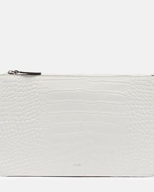 TOTEME Clutch Threefold Aus Leder - Weiß