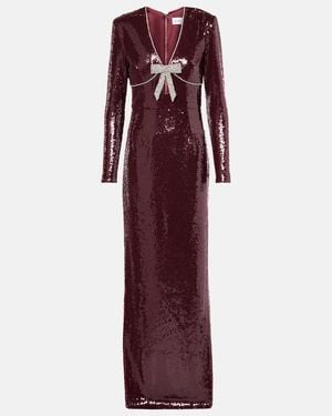 Rebecca Vallance X Nicky Hilton Zelda Sequined Gown - Purple