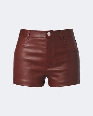 Stouls Mid-Rise Shorts Roxie Aus Leder - Rot