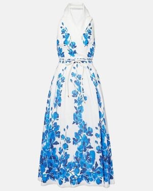Rebecca Vallance Orchid Blues Floral Midi Dress