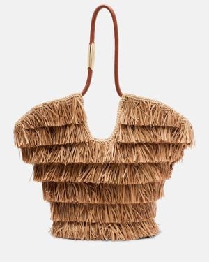 Zimmermann Tote Bag Goldentime Medium Aus Raffiabast - Braun